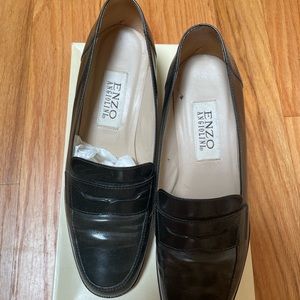 Enzo Anglioni black 100 % leather shoes brand new size 7.5 women
